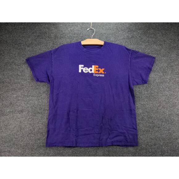 FedEx Federal Express Who We Are T Shirt Size XL Purple Graphic - Picture 2 of 10
